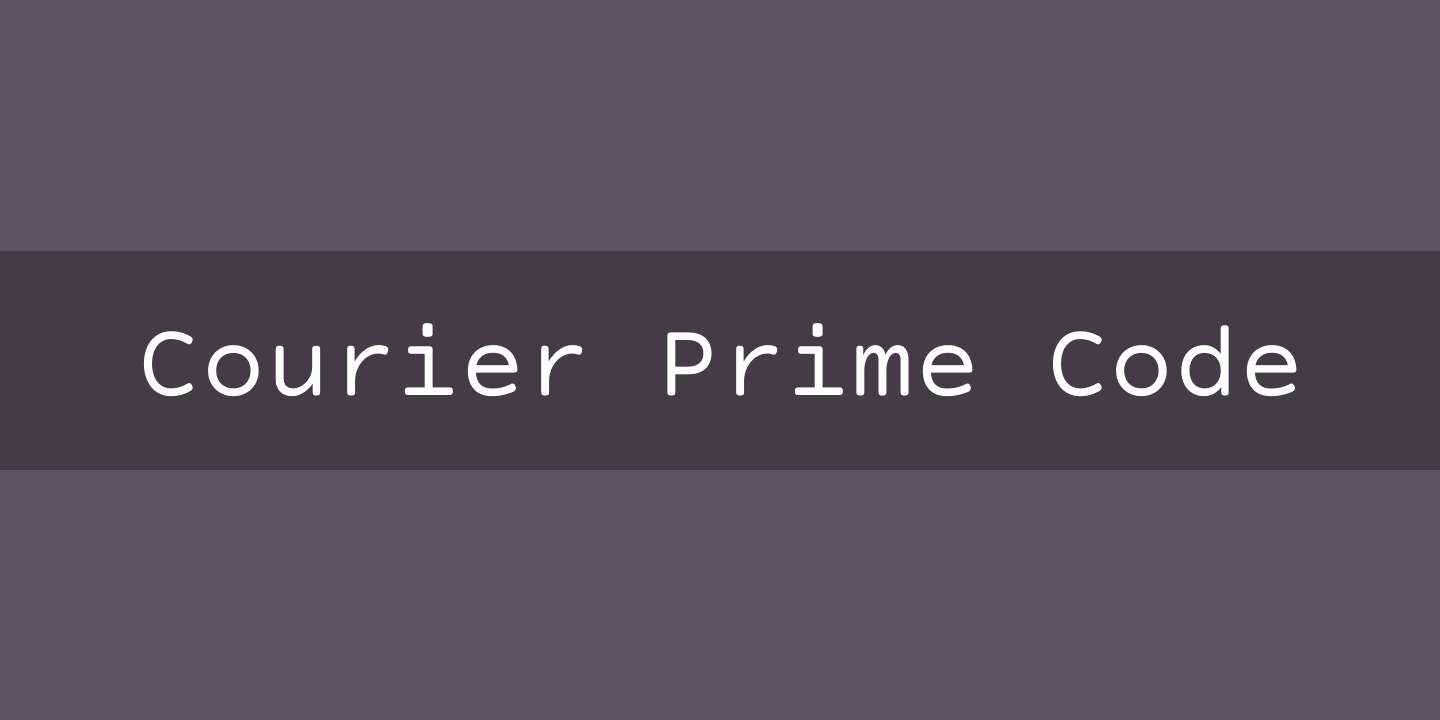 Шрифт Courier Prime Code